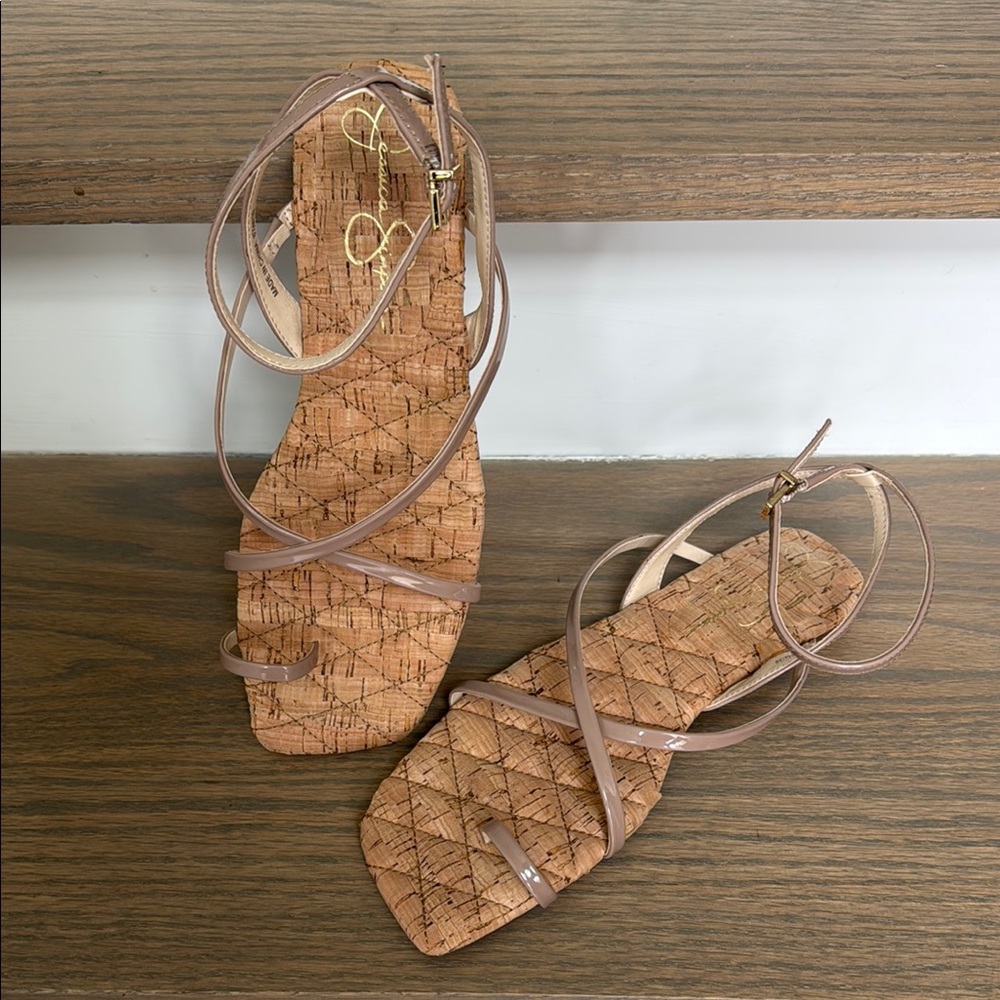 Jessica Simpson Ankle Strap Tan Sandals